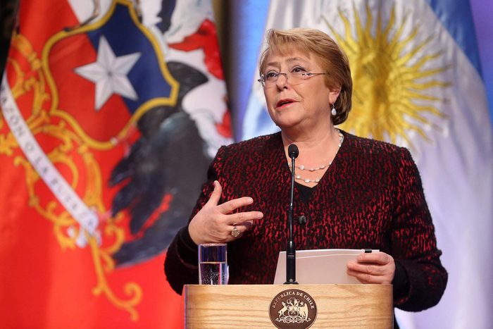 Argentinian president visits Chile, Santiago - 27 Jun 2017 Michelle Bachelet