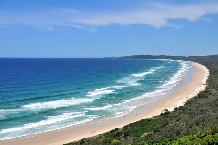 Beach view at Byron Bay, Australia