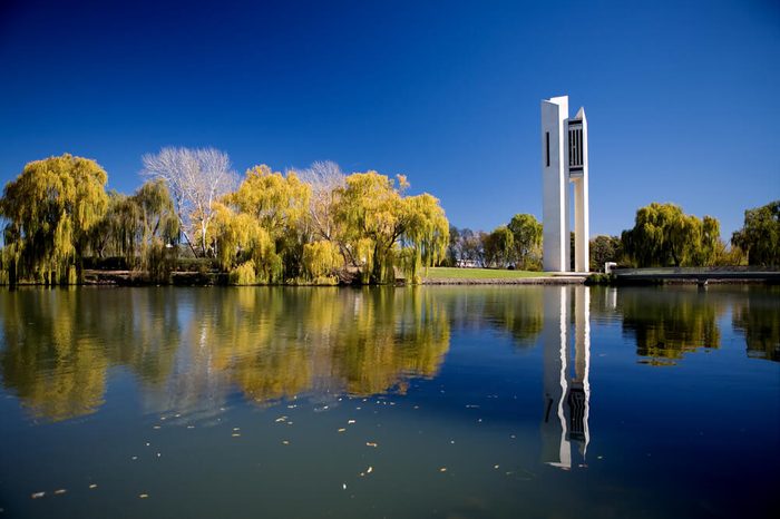 The National Carillon located on Lake Burley Griffin in Canberra, Australia