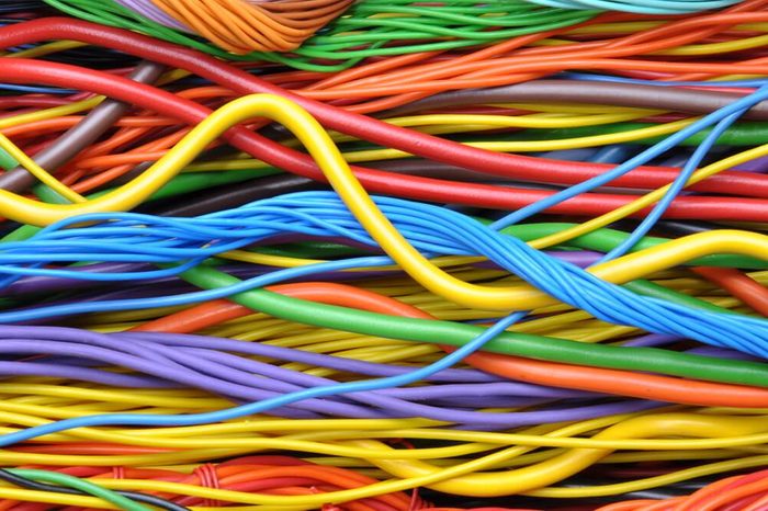 Colored electrical cables and wires
