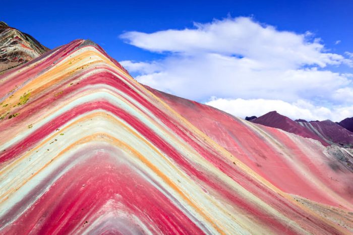 Vinicunca, Peru - Winicunca Rainbow Mountain (5200 m) in Andes, Cordillera de los Andes, Cusco region in South America.
