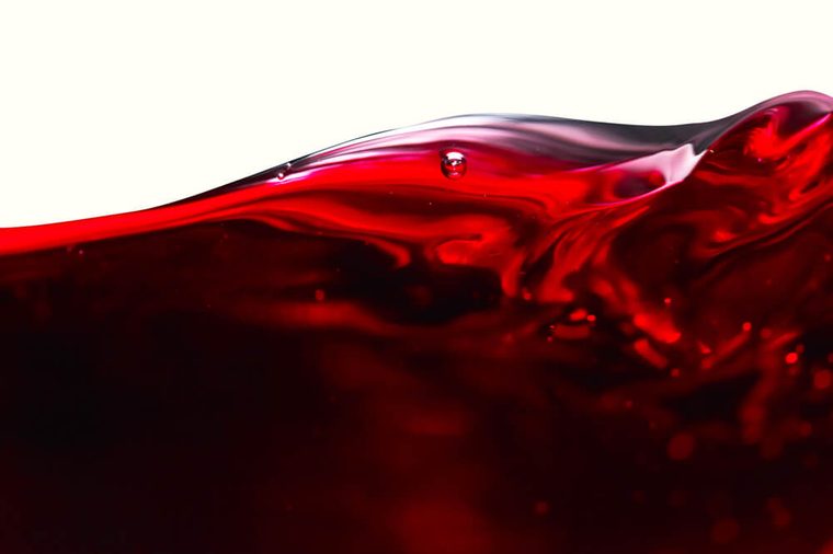 Red wine isolated on white background , abstract splashing , saved clipping path.