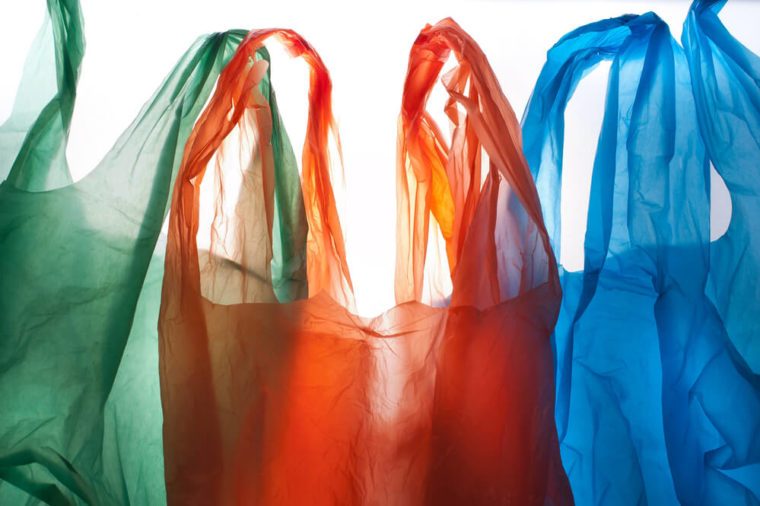 plastic bags background, clipping path included
