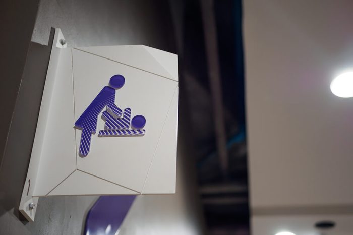 The sign and symbol of Diaper changing room or Baby Changing Room
