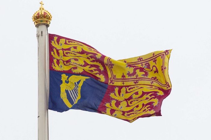 The Royal Standard of the United Kingdom is the flag used by Elizabeth II in her capacity as Sovereign of the United Kingdom.