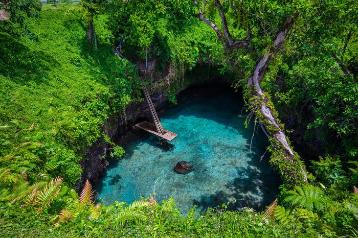 To Sua ocean trench - famous swimming hole, Upolu, Samoa, South Pacific