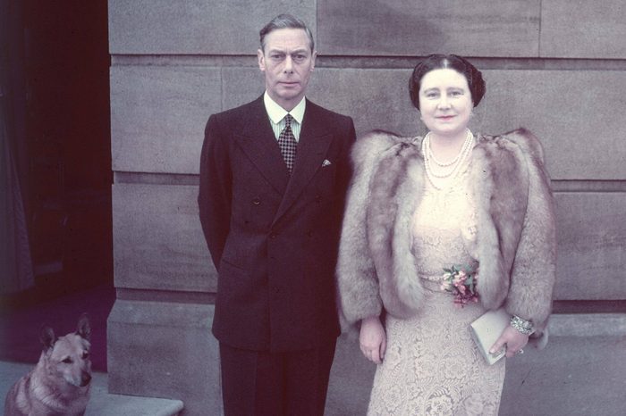 King George Vi (1895 - 1952) with His Wife and Consort Queen Elizabeth Outside Buckingham Palace at the Time of Their Silver Wedding Anniversary in 1948 1948