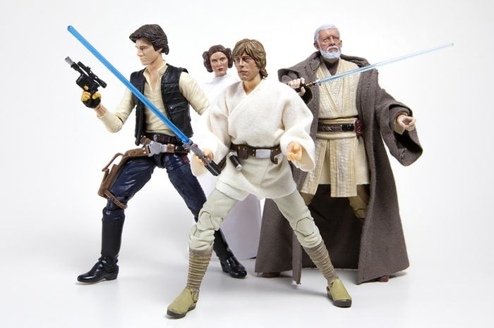 Princess Leia Organa, Han Solo, Luke Skywalker & Obi Wan 'Ben' Kanobi form Star Wars Episode IV: A New Hope - Hasbro Black Series 6 inch figures