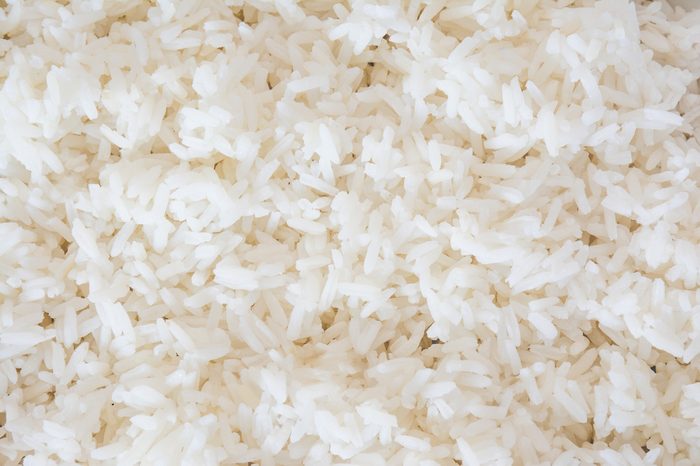 Steam cooked rice background.
