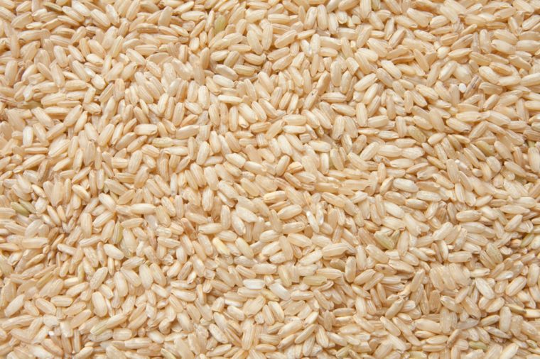 Integral uncooked brown rice texture