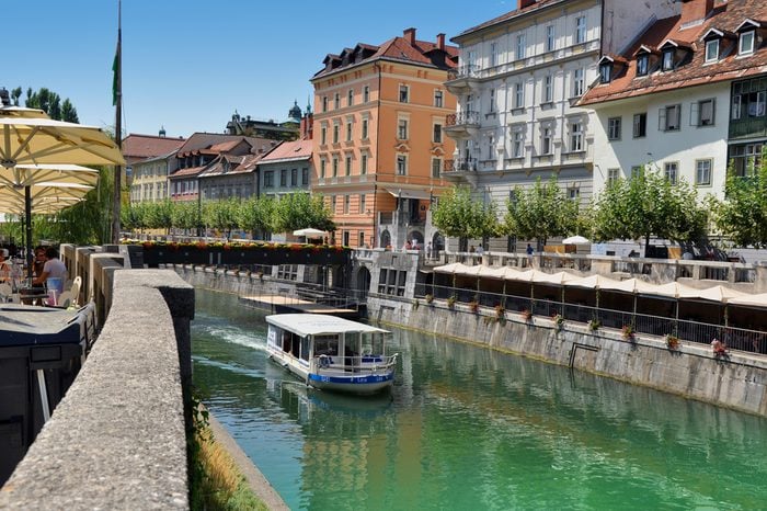 The river Ljubljanica in Ljubljana