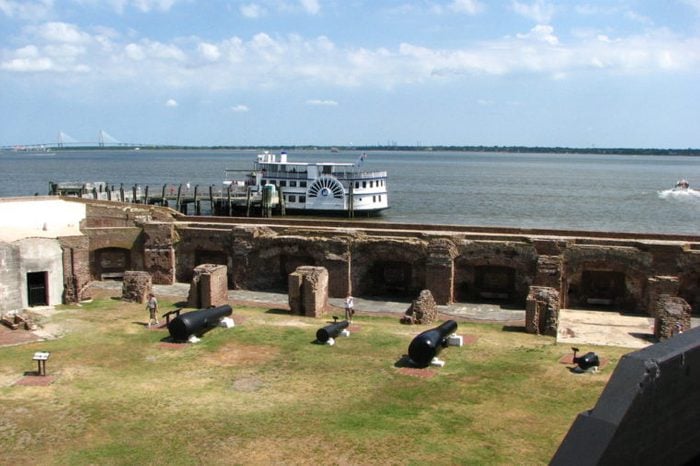 View looking down on Fort Sumter