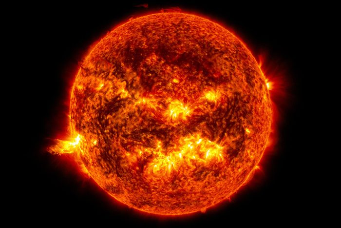 the sun experiencing solar flares