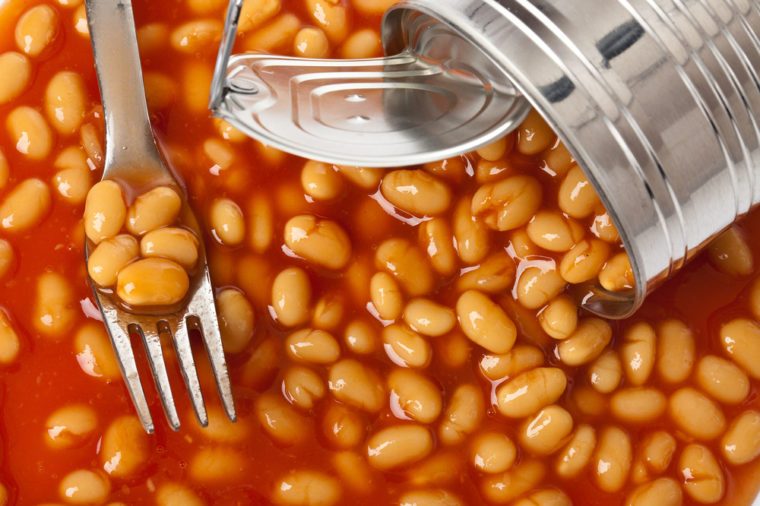 beans in tin can