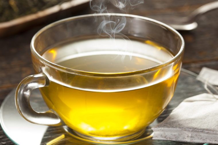 Hot Organic Healthy Green Tea with antioxidants