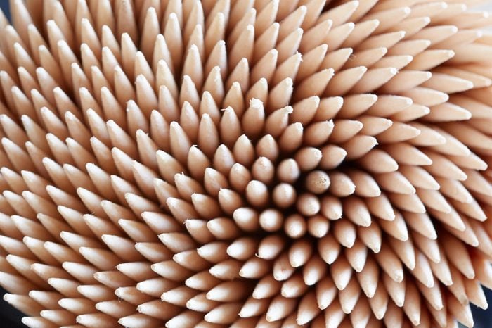 Wooden Toothpicks Close Up Background