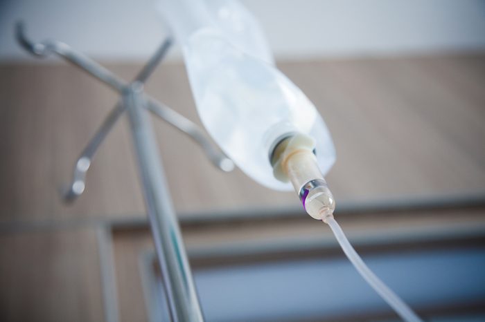 Close view of an IV Drip.