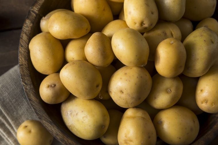 Raw Organic Baby Gold Potatoes Ready to Eat