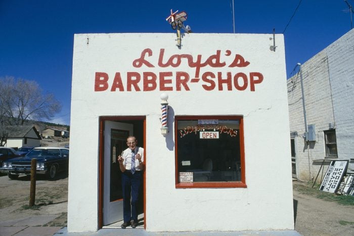Small-town barbershop, Lyons, CO