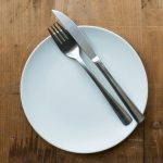 empty plate on table