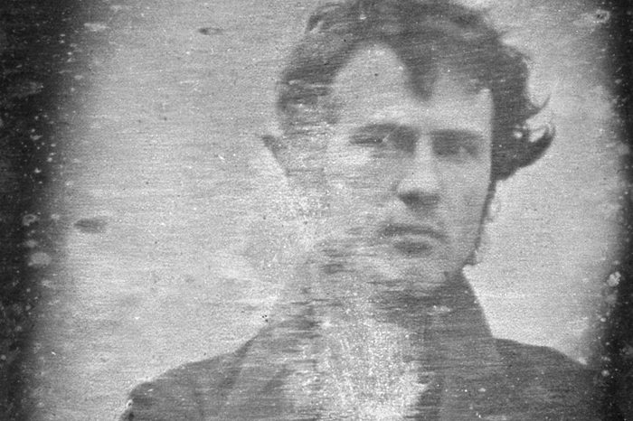 Robert Cornelius, self-portrait believed to be the first light picture ever taken and one of, if not the earliest, existing portrait photographs.