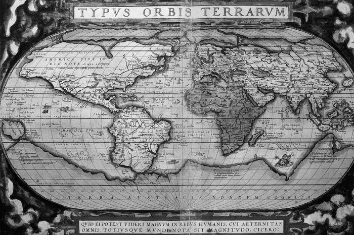 World from Atlas by Abraham Ortelius Theatrum Orbis Terrarum 1570