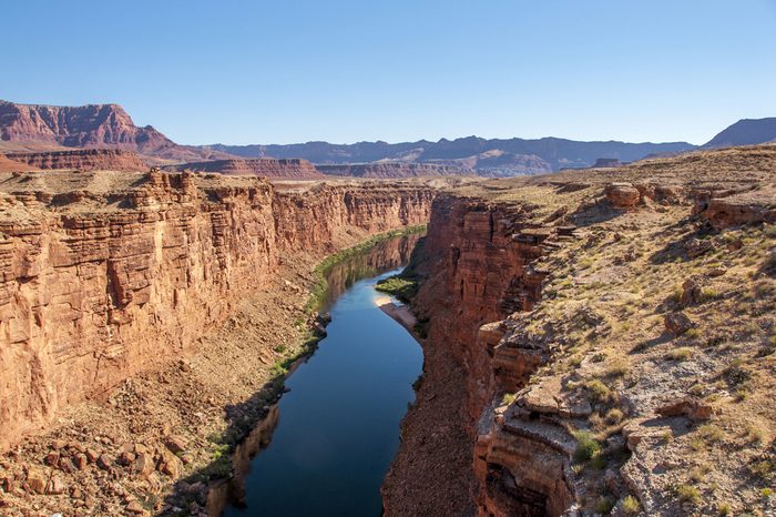 Photograph of the Colorado River as it flows through Marble Canyon prior to entering the infamous Grand Canyon in northern Arizona.