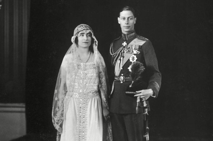 Lady Elizabeth Bowes-lyon and Albert Duke of York Later King George Vi and Queen Elizabeth (then the Queen Mother) Pictured Together On Their Wedding Day On 26th April 1923 1923