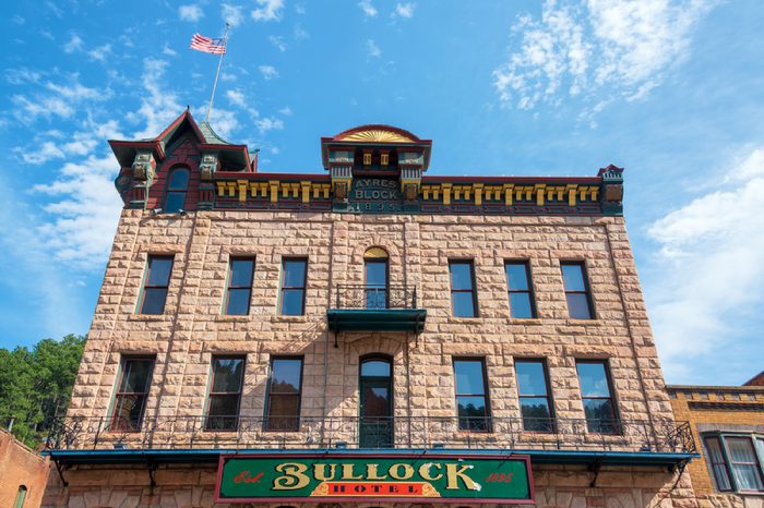 DEADWOOD, SD - AUGUST 26: View of the historic Bullock Hotel in Deadwood, SD on August 26, 2015