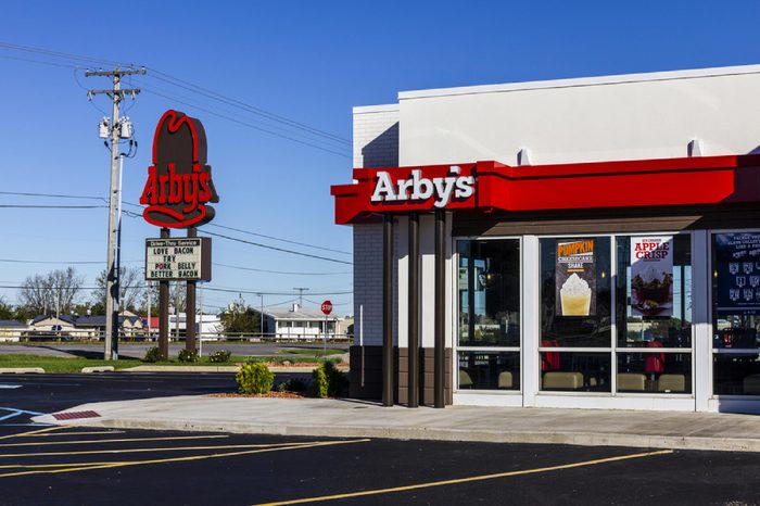 Indianapolis - Circa October 2016: Arby's Retail Fast Food Location. Arby's operates over 3,300 restaurants I