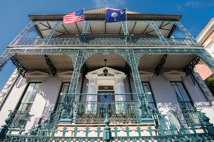 CHARLESTON, SC, USA -OCTOBER 13: John Rutledge House on October 13, 2014 in Charleston, SC. The house from 1763 is a National Historic Landmark, which currently serves as an inn