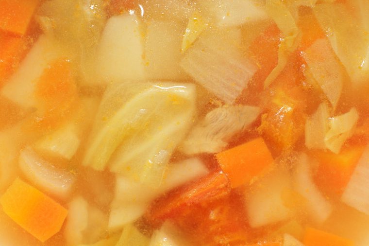 chicken and mixed vegetable Minestrone soup, 