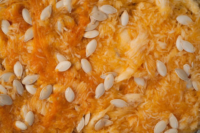 pumpkin seeds and insides background