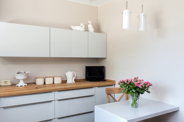 Bright space - a white and elegant kitchen corner