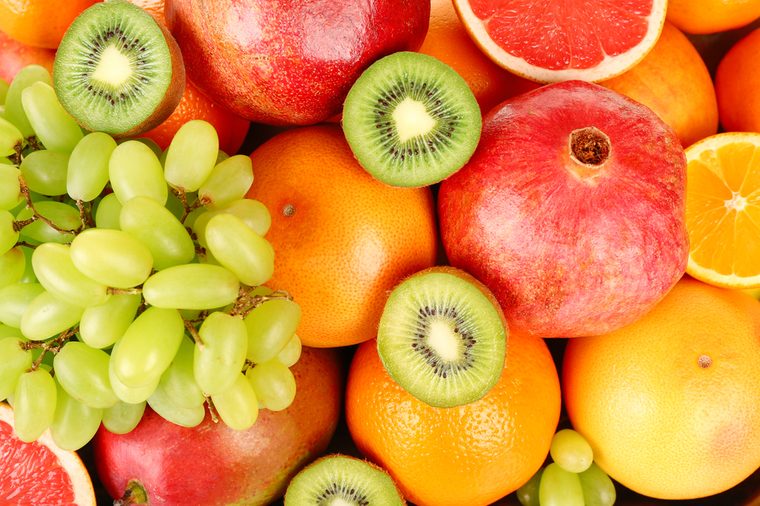 Assortment of fruits close-up