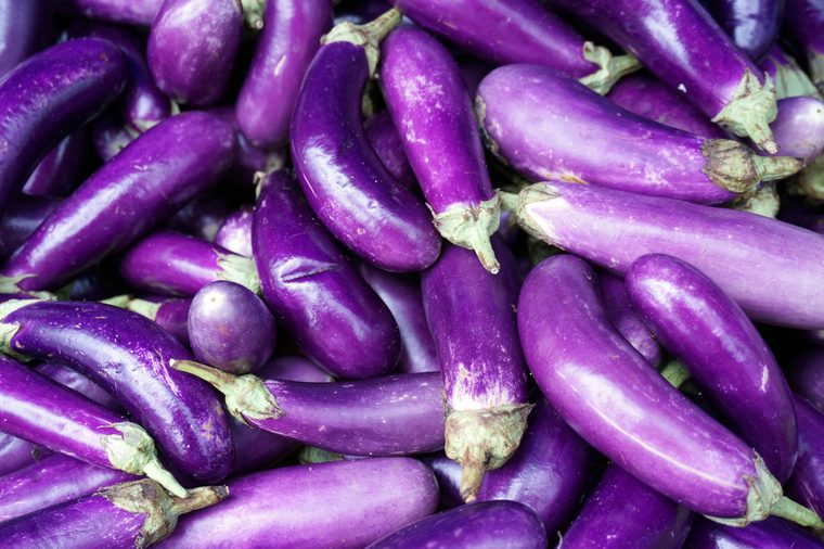 egg plants , selective focus and swallow DOF 