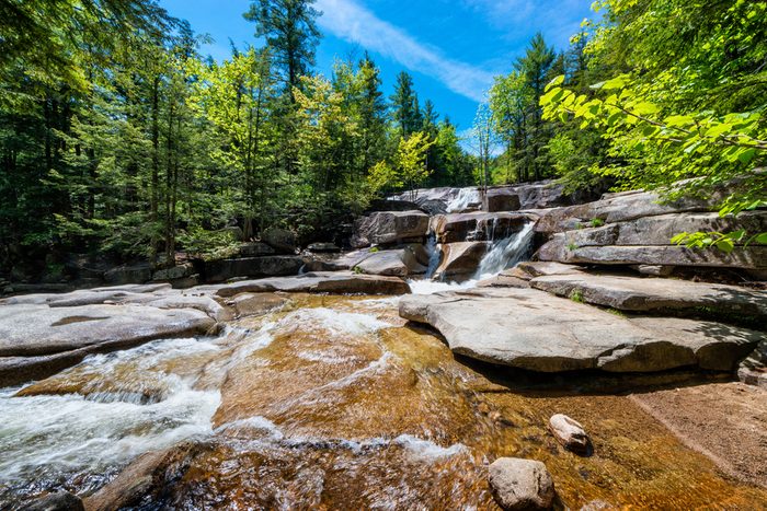 Diana's Baths, a series of small waterfalls in the White Mountains of New Hampshire, United States.