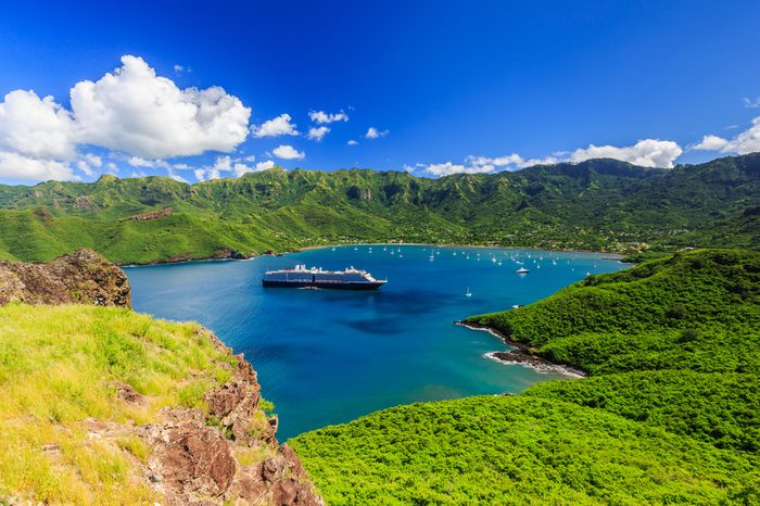 Nuku Hiva, Marquesas Islands. Bay of Taiohae, French Polynesia.