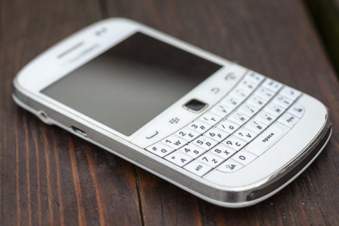 London, England - August, 2013: BlackBerry Bold 9900 Mobile Smartphone, As of September 2016 Blackberry Limited has announced that it will no longer make Smartphones due to poor sales worldwide.