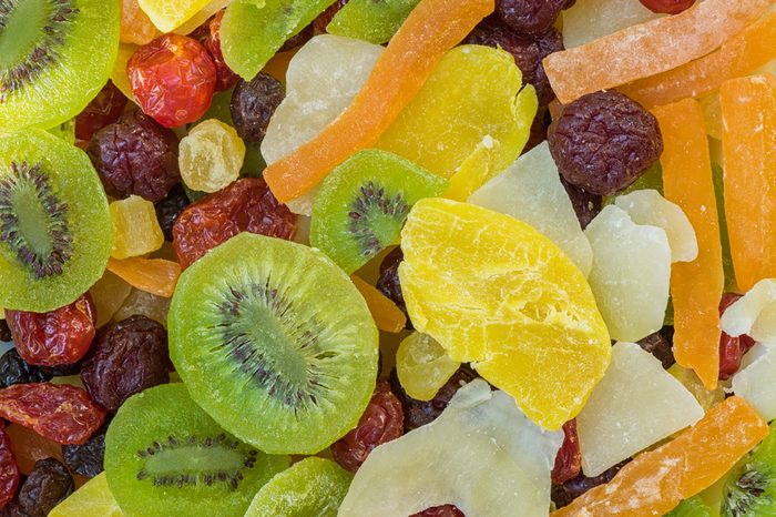 Various dried fruits background