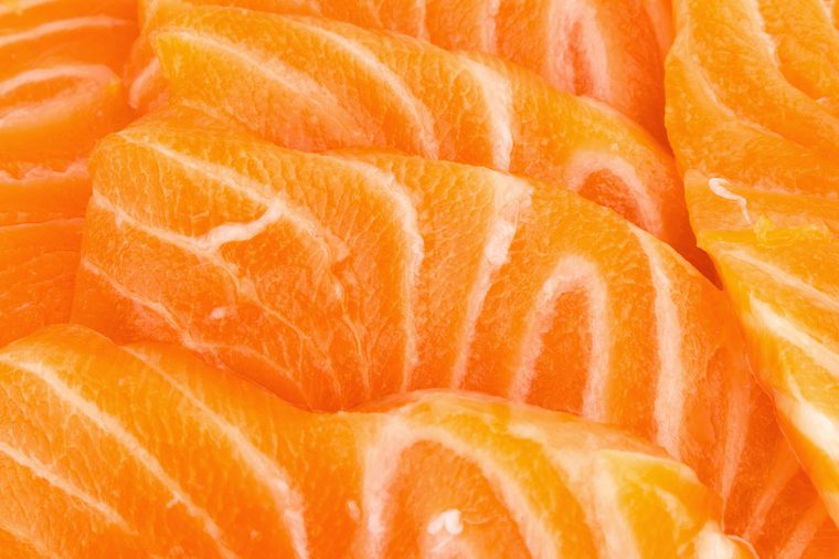 salmon close up texture.