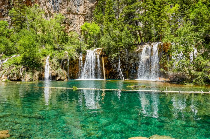 Tranquil scene of Hanging Lake Waterfall, Colorado, USA