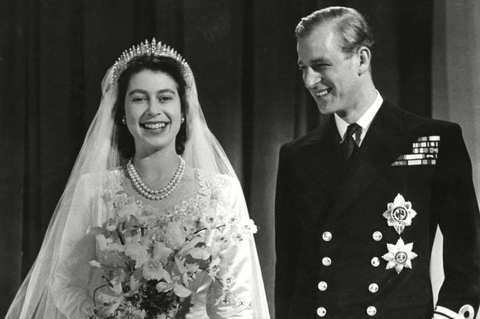 Princess Elizabeth (queen Elizabeth Ii) and Prince Philip Duke of Edinburgh (formerly Lieutenant Philip Mountbatten) Pose Together For an Official Photograph Following Their Marriage at Westminster Abbey On 20 November 1947 1947