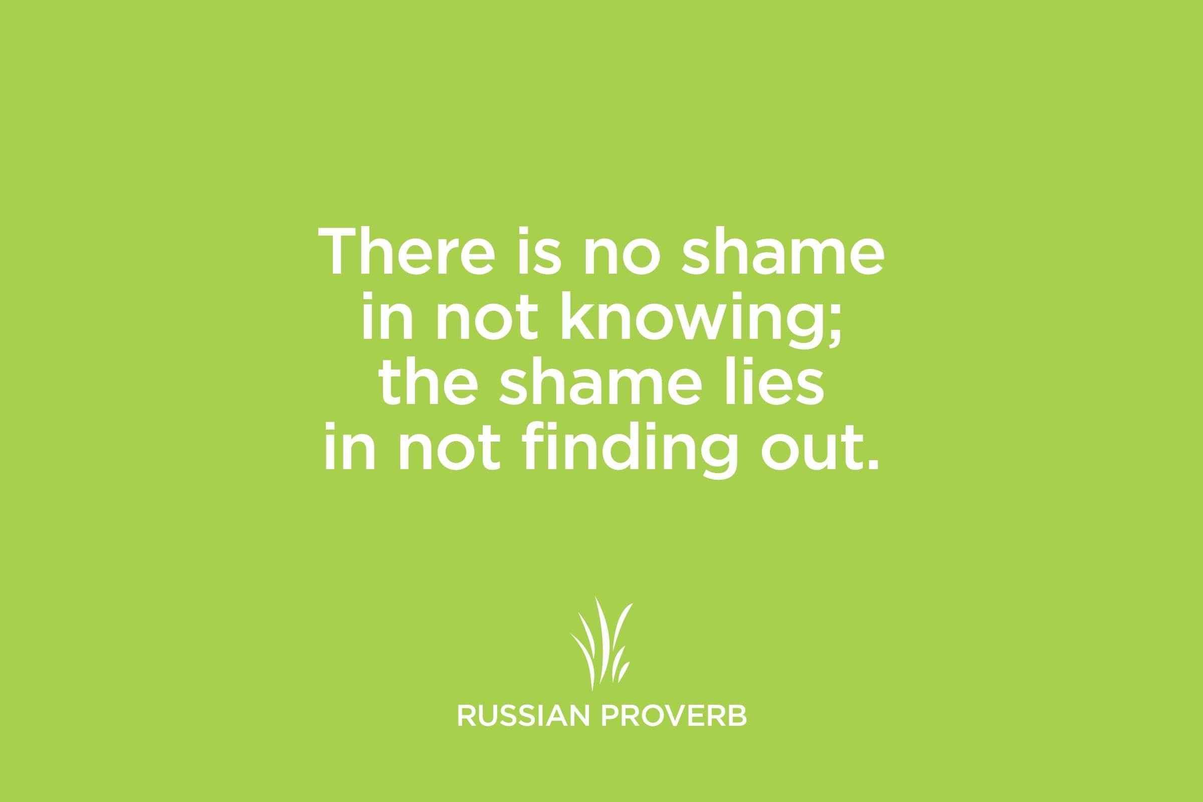russian proverb