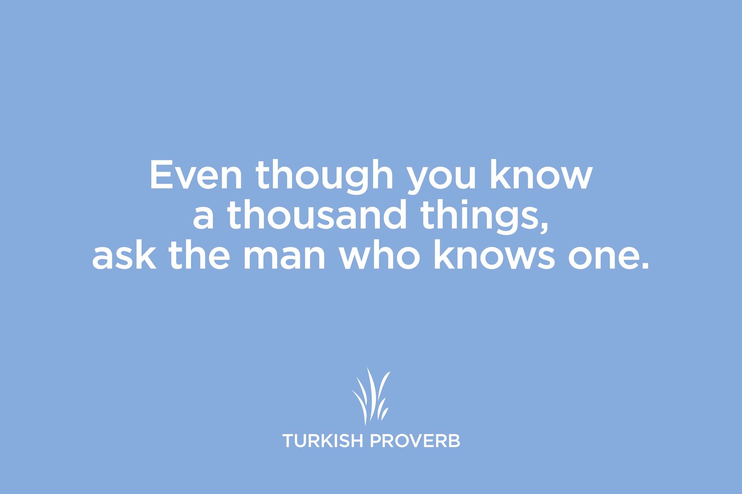 turkish proverb