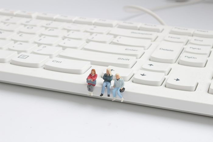 the mini back packers on top of the keyboard.