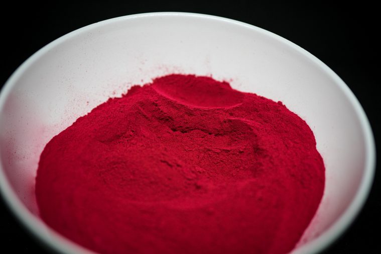 Red powder is provided as an ingredient in the manufacture of medicines.