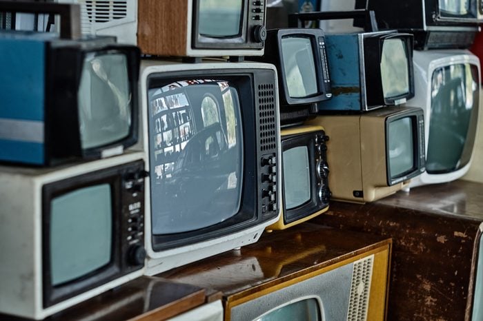 old vintage television set 