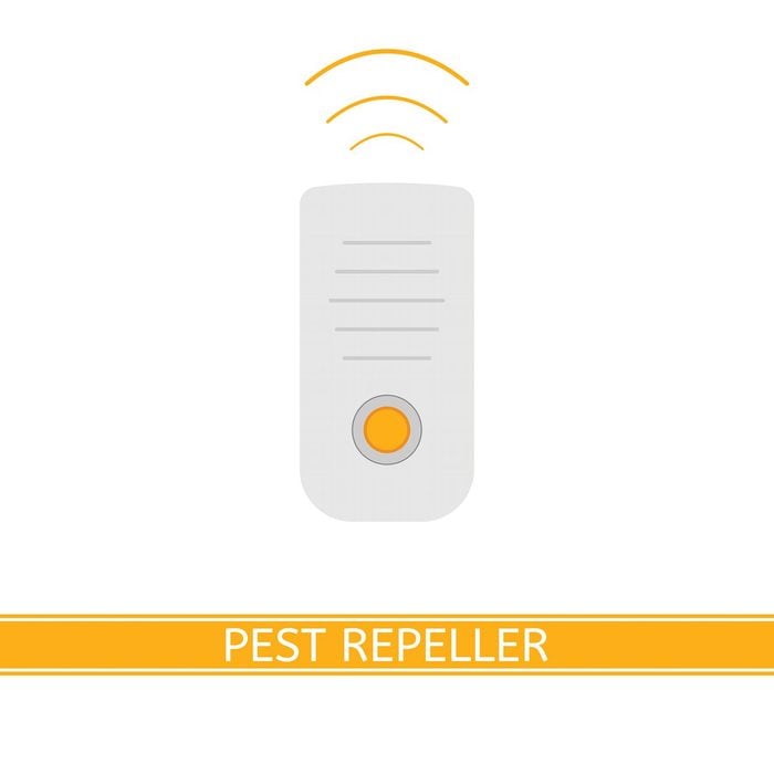 Vector illustration of ultrasonic mosquito repeller isolated on white background in flat style. Pest control gadget
