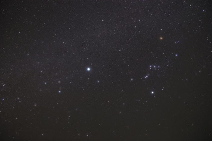 group of stars, Orion and Canis Major constellation